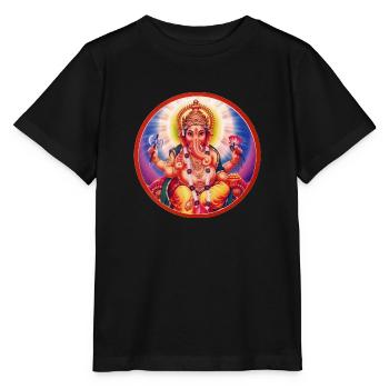 Ganesha - Stanley/Stella Kinder T-Shirt MINI CREATOR  - Schwarz - Vorne - Mikhail (115cm)