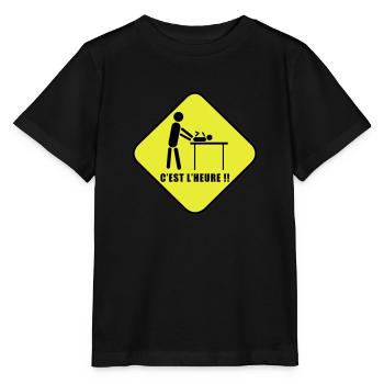 Couche en travaux - T-shirt bio MINI CREATOR Stanley/Stella Enfant - noir - Devant - Mikhail (115cm)