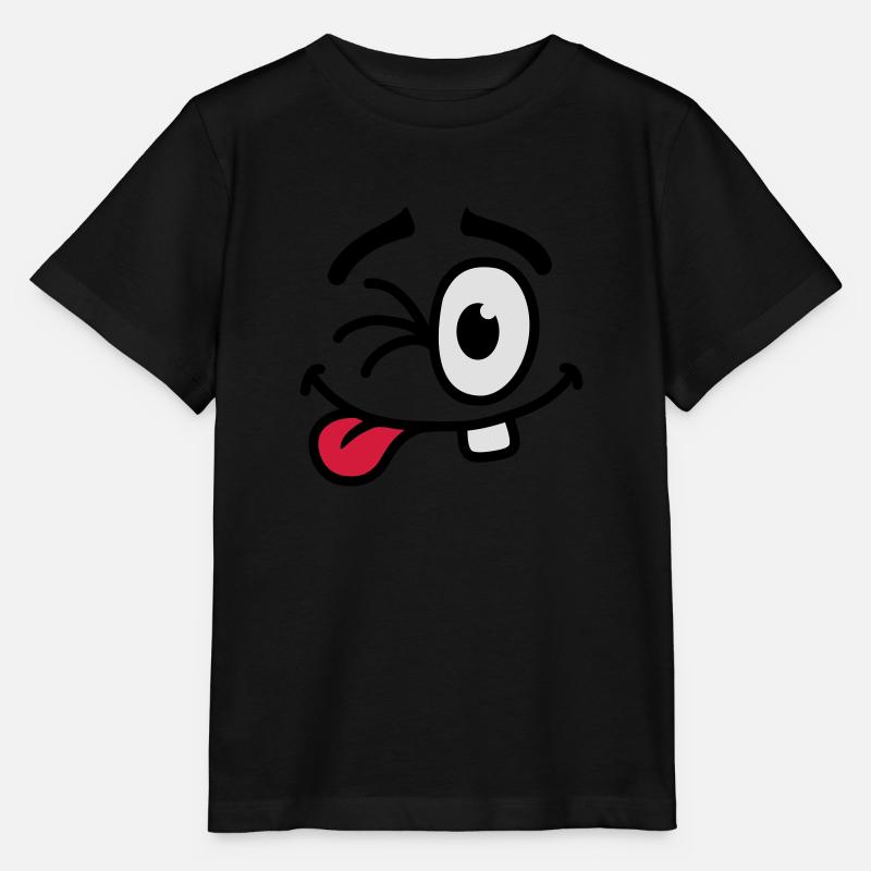 Cool Smiley Face - Stanley/Stella Kinder T-Shirt MINI CREATOR  - Schwarz