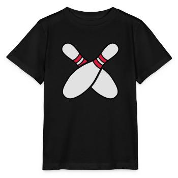 2 Bowling Pins - T-shirt bio MINI CREATOR Stanley/Stella Enfant - noir - Devant - Mikhail (115cm)