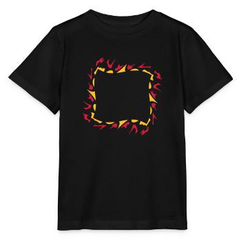 Abstrait feu flamme structure - T-shirt bio MINI CREATOR Stanley/Stella Enfant - noir - Devant - Mikhail (115cm)