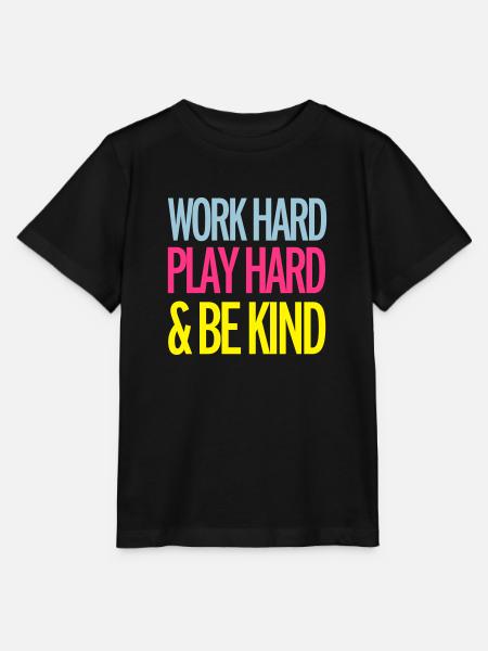 Work Hard - Stanley/Stella Kinder T-Shirt MINI CREATOR - Schwarz