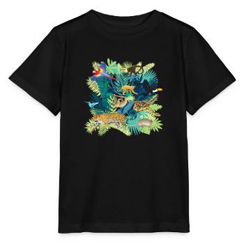 Südamerika Dschungellicht - Stanley/Stella Kinder T-Shirt MINI CREATOR  - Schwarz - Vorne - Mikhail (115cm)