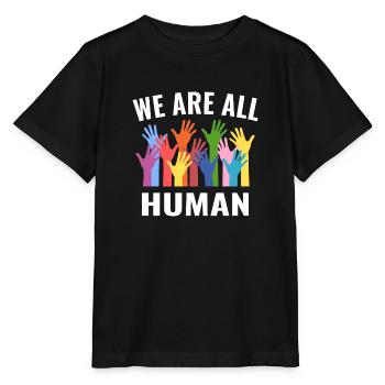 We are all humane equality - Stanley/Stella MINI CREATOR Kids’ T-Shirt - black - Front - Mikhail (115cm)