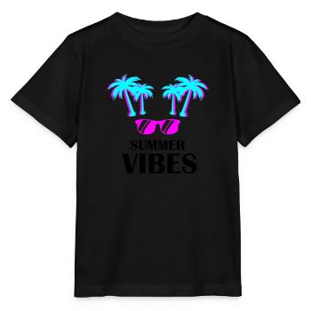 Ambiance estivale - T-shirt bio MINI CREATOR Stanley/Stella Enfant - noir - Devant - Mikhail (115cm)