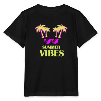 Summer Vibes - Stanley/Stella Kinder T-Shirt MINI CREATOR  - Schwarz - Vorne - Mikhail (115cm)