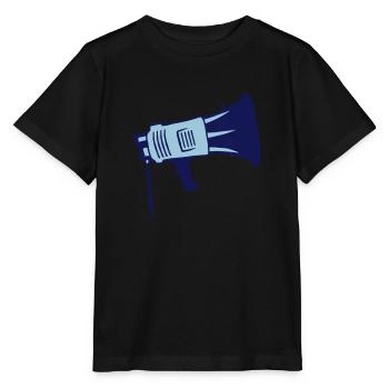 Symbole du mégaphone de propagande de démonstration - T-shirt bio MINI CREATOR Stanley/Stella Enfant - noir - Devant - Mikhail (115cm)