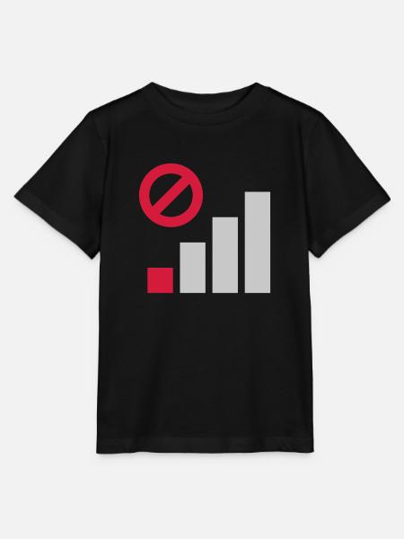 Schlechte Abdeckung Mobilfunk Verbindung - Stanley/Stella Kinder T-Shirt MINI CREATOR - Schwarz
