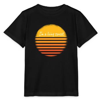 Je suis un coucher de soleil vivant - T-shirt bio MINI CREATOR Stanley/Stella Enfant - noir - Devant - Mikhail (115cm)