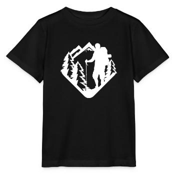 Wandern und erkunden - Stanley/Stella Kinder T-Shirt MINI CREATOR  - Schwarz - Vorne - Mikhail (115cm)