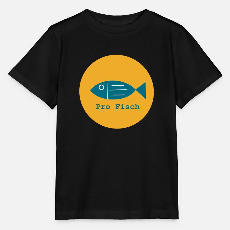 Par poisson, par poisson d’eau douce, par fruit de mer - T-shirt bio MINI CREATOR Stanley/Stella Enfant - noir