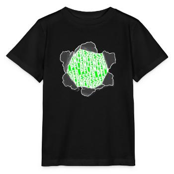 spaß veganismus gesundes essen spruch statement - Stanley/Stella Kinder T-Shirt MINI CREATOR  - Schwarz - Vorne - Mikhail (115cm)