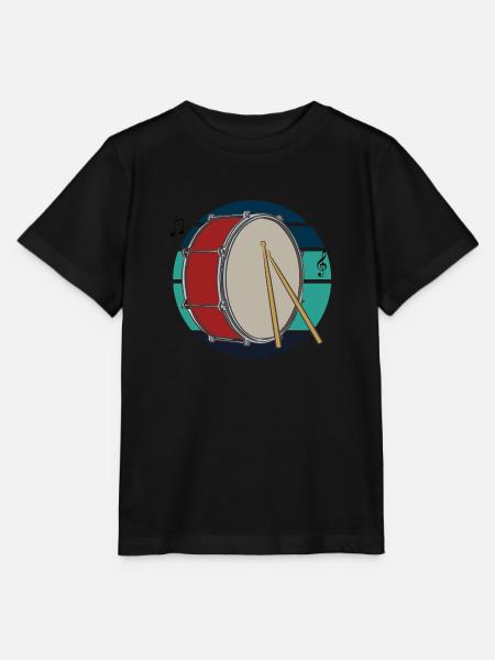 Schlagzeug Melodie - Stanley/Stella Kinder T-Shirt MINI CREATOR - Schwarz