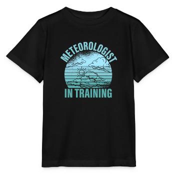 Météorologue en formation Météorologie Météorologie - T-shirt bio MINI CREATOR Stanley/Stella Enfant - noir - Devant - Mikhail (115cm)
