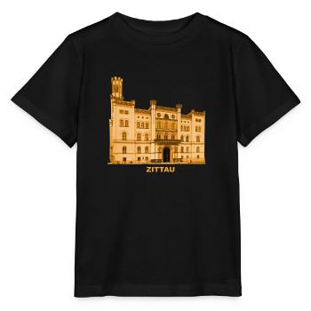 Zittau Town Hall Zitawa Upper Lusatia Saxony - Stanley/Stella MINI CREATOR Kids’ T-Shirt - black - Front - Mikhail (115cm)