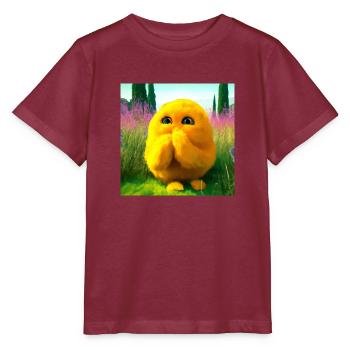 surprising cuddle - Stanley/Stella MINI CREATOR Kids’ T-Shirt - burgundy - Front - Kain (125cm)