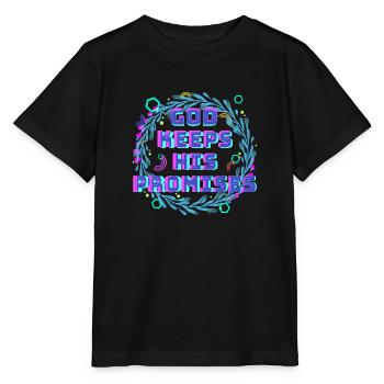 Dieu tient ses promesses 2 - T-shirt bio MINI CREATOR Stanley/Stella Enfant - noir - Devant - Mikhail (115cm)