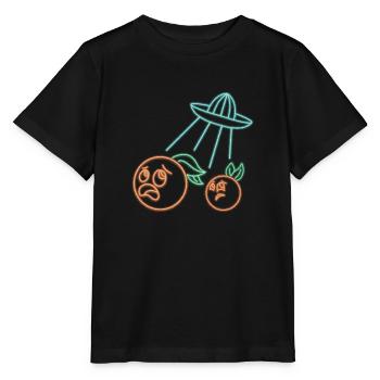 Orangen Saftpresse Ufo - Stanley/Stella Kinder T-Shirt MINI CREATOR  - Schwarz - Vorne - Mikhail (115cm)