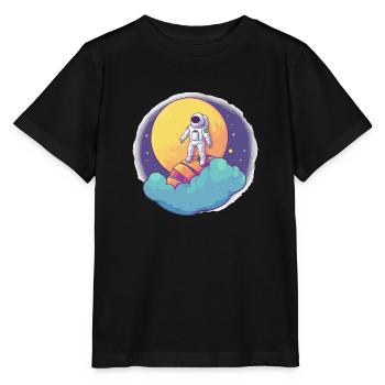 Neil Astronaut - Stanley/Stella Kinder T-Shirt MINI CREATOR  - Schwarz - Vorne - Mikhail (115cm)