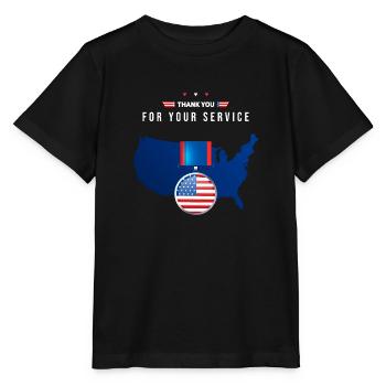 Thank You For Your Service Patriotic Veterans Day - T-shirt bio MINI CREATOR Stanley/Stella Enfant - noir - Devant - Mikhail (115cm)