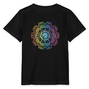 Live a life full of colors - Stanley/Stella MINI CREATOR Kids’ T-Shirt - black - Front - Mikhail (115cm)