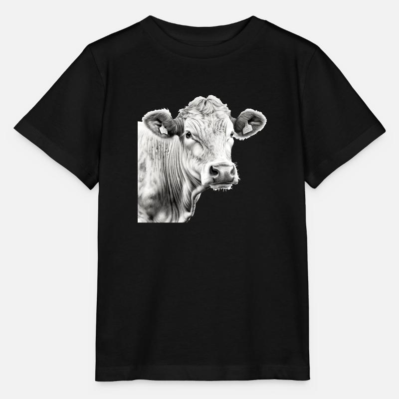 La vache au crayon n°3 - T-shirt bio MINI CREATOR Stanley/Stella Enfant - noir