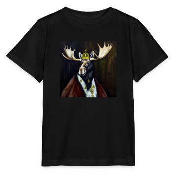 Orignal dans la couronne - T-shirt bio MINI CREATOR Stanley/Stella Enfant - noir - Devant - Mikhail (115cm)