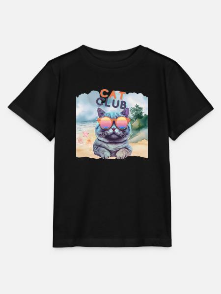Cat Club - Stanley/Stella Kinder T-Shirt MINI CREATOR - Schwarz