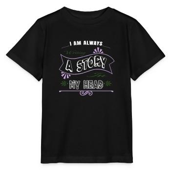 Auteur de livre Writing Coffeecups Blog Idée cadeau - T-shirt bio MINI CREATOR Stanley/Stella Enfant - noir - Devant - Mikhail (115cm)