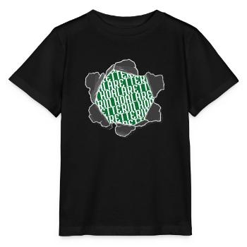 schwein freunde veggie buschland geek bärenfell - Stanley/Stella Kinder T-Shirt MINI CREATOR  - Schwarz - Vorne - Mikhail (115cm)