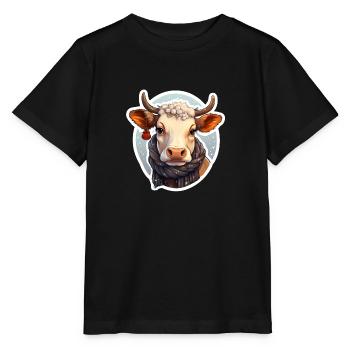 Noël à la campagne - T-shirt bio MINI CREATOR Stanley/Stella Enfant - noir - Devant - Mikhail (115cm)