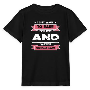 Baker Awkward Birthday Present Christmas Tree - Stanley/Stella MINI CREATOR Kids’ T-Shirt - black - Front - Mikhail (115cm)