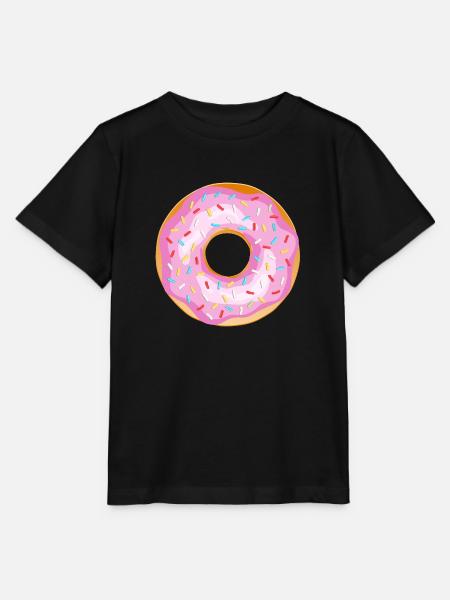 Donut Zeichnung Dessert Donuts Kuchen Gebäck 1L - Stanley/Stella Kinder T-Shirt MINI CREATOR - Schwarz