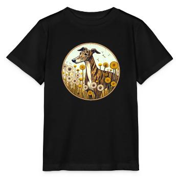 Lévrier bringé - T-shirt bio MINI CREATOR Stanley/Stella Enfant - noir - Devant - Mikhail (115cm)