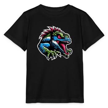 Caméléon - T-shirt bio MINI CREATOR Stanley/Stella Enfant - noir - Devant - Mikhail (115cm)