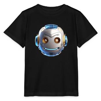 Robot head with cool details - Stanley/Stella MINI CREATOR Kids’ T-Shirt - black - Front - Mikhail (115cm)
