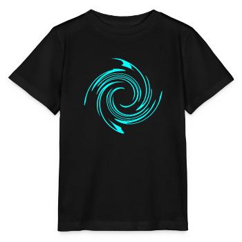 Wirbel Spirale Kringel Muster Shirt Geschenk Idee - Stanley/Stella Kinder T-Shirt MINI CREATOR  - Schwarz - Vorne - Mikhail (115cm)