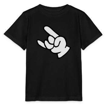 rock n roll hand fork - Stanley/Stella Kinder T-Shirt MINI CREATOR  - Schwarz - Vorne - Mikhail (115cm)