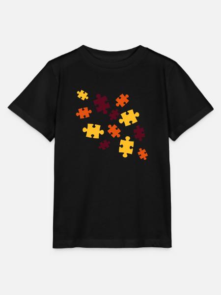 buntes puzzle muster teil puzzlespiel puzzleteil p - Stanley/Stella Kinder T-Shirt MINI CREATOR  - Schwarz