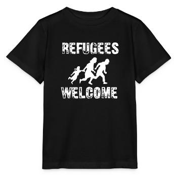 Les réfugiés bienvenus - T-shirt bio MINI CREATOR Stanley/Stella Enfant - noir - Devant - Mikhail (115cm)