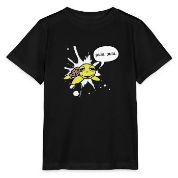Funky turtle says pulu pulu - Stanley/Stella MINI CREATOR Kids’ T-Shirt - black - Front - Mikhail (115cm)