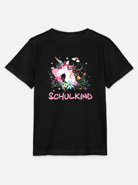 Schulkind Geschenk Einhorn mit Schultüte - Stanley/Stella Kinder T-Shirt MINI CREATOR  - Schwarz
