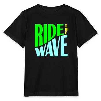 Ride the Wave plotter - Stanley/Stella MINI CREATOR Kids’ T-Shirt - black - Front - Mikhail (115cm)
