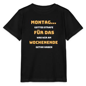 Tshirt Spruch Lustig Montagsshirt Geschenk Cool - Stanley/Stella Kinder T-Shirt MINI CREATOR  - Schwarz - Vorne - Mikhail (115cm)