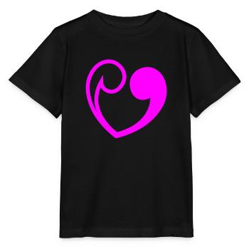 Virgule cardiaque - T-shirt bio MINI CREATOR Stanley/Stella Enfant - noir - Devant - Mikhail (115cm)