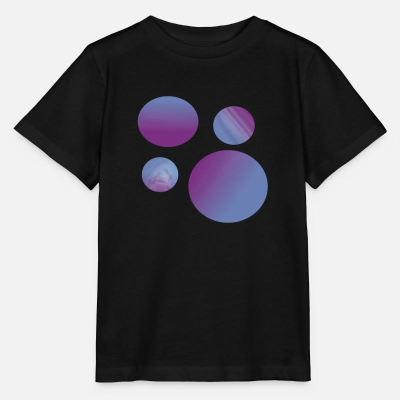 purple blue Planets - Stanley/Stella Kinder T-Shirt MINI CREATOR  - Schwarz