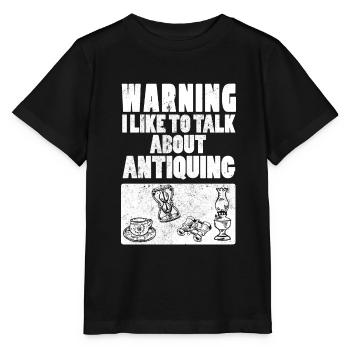 Avertissement J’aime parler de l’antiquité antique - T-shirt bio MINI CREATOR Stanley/Stella Enfant - noir - Devant - Mikhail (115cm)