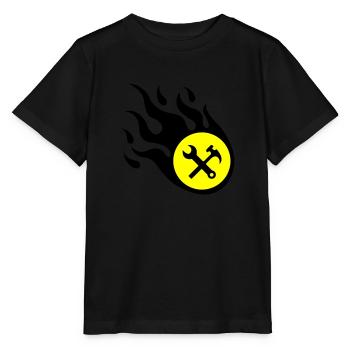 Handwerker Flamme - Stanley/Stella Kinder T-Shirt MINI CREATOR  - Schwarz - Vorne - Mikhail (115cm)