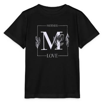 Muttertag Shirt Mutterliebe Danke Sagen Blumen - Stanley/Stella Kinder T-Shirt MINI CREATOR  - Schwarz - Vorne - Mikhail (115cm)