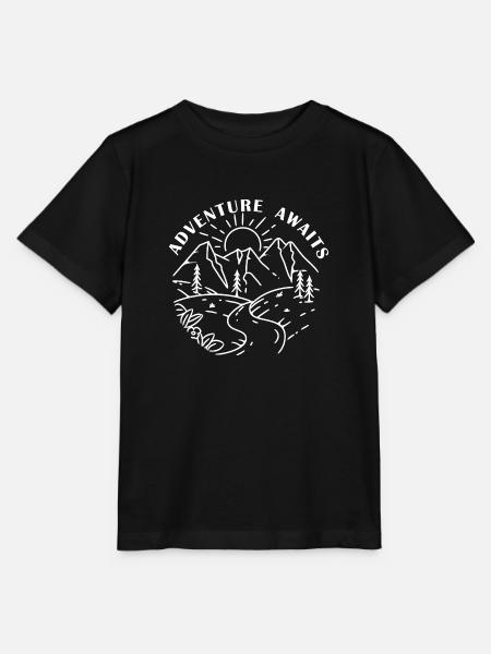 Berge Kletterer Natur Abenteuer - Stanley/Stella Kinder T-Shirt MINI CREATOR  - Schwarz